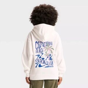 Wild Fable White Brazil Hoodie Size Small